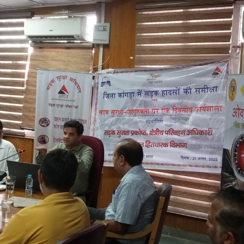 Meeting regarding Road Safety, Vehicle Location Tracking Device, Good Samaritan with Bus/ Truck/ Taxi Operators and other stakeholder departments on 25-08-2022 at Kangra District